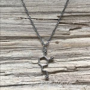 Dopamine Happy Molecule Necklace‎